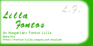 lilla fontos business card